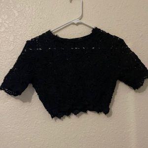 Black crop top